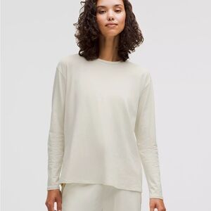 Lululemon Twist-Back Relaxed-Fit Long-Sleeve Shirt Size Large Bone